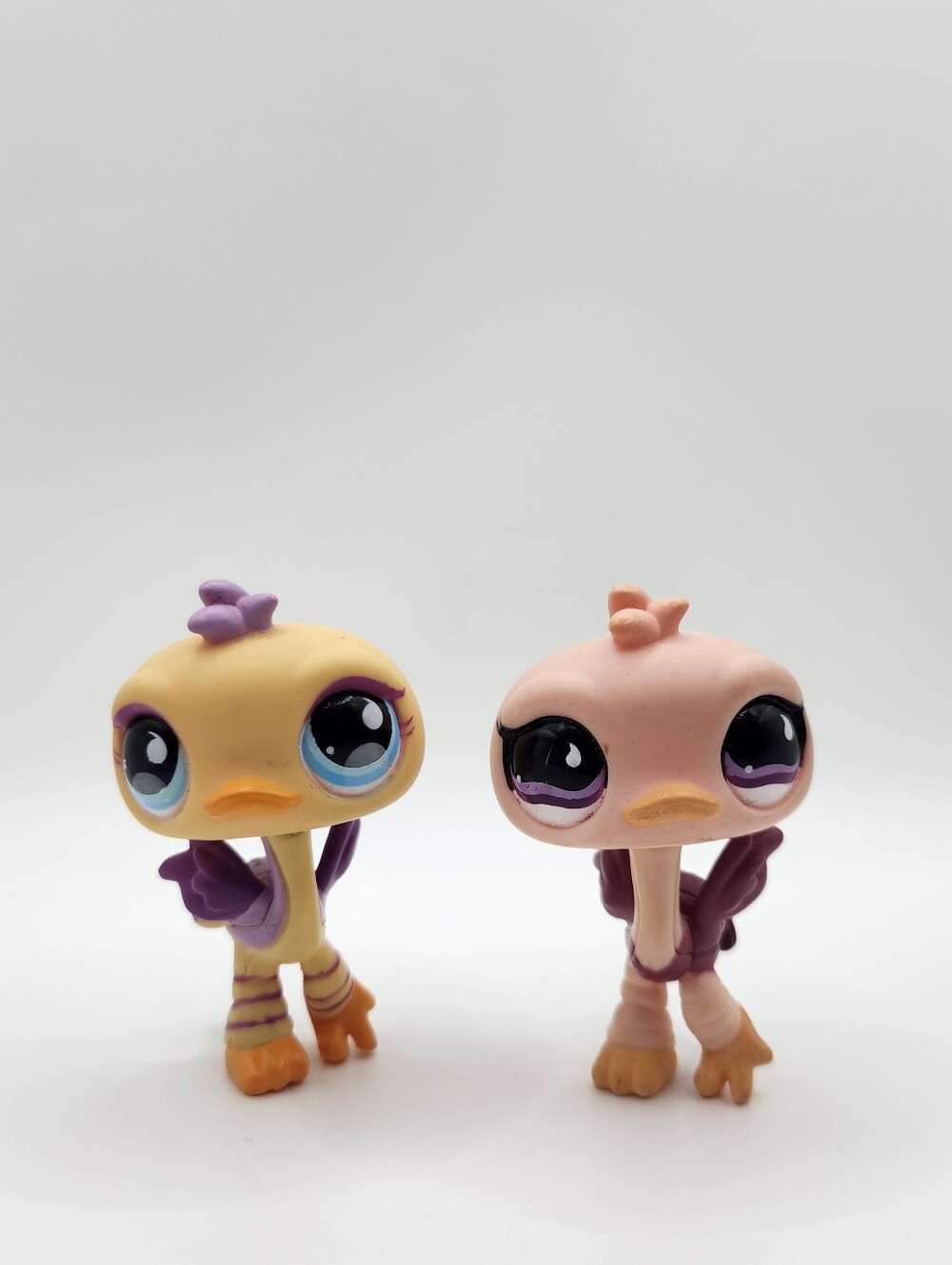 Authentic LPS Hasbro Ostrich Pair Duo #851 #516 Littlest Pet Shop Exotic Birds